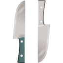 download Two Knifes clipart image with 180 hue color