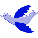 download Blue Mail Bird Clipart clipart image with 45 hue color