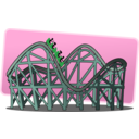 download Roller Coaster clipart image with 135 hue color