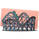 download Roller Coaster clipart image with 180 hue color