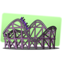 download Roller Coaster clipart image with 270 hue color