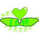 download Love Wing clipart image with 90 hue color