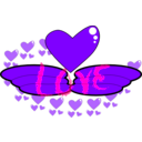 download Love Wing clipart image with 270 hue color