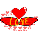 download Love Wing clipart image with 0 hue color