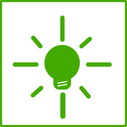 Eco Green Light Bulb Icon