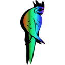 download Parrot clipart image with 180 hue color