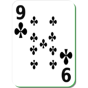 download White Deck 9 Of Clubs clipart image with 90 hue color