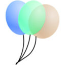 download Balloons clipart image with 270 hue color