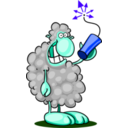 download Bad Sheep clipart image with 225 hue color
