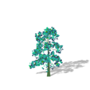 download Tree With Flowers clipart image with 90 hue color