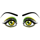 download Eyes clipart image with 225 hue color