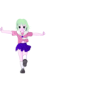 download A Walking Girl clipart image with 270 hue color