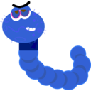 download Computer Worm clipart image with 225 hue color