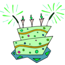 download Flat Cake clipart image with 90 hue color