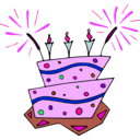 download Flat Cake clipart image with 270 hue color