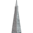download Transamerica Building clipart image with 135 hue color