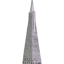 download Transamerica Building clipart image with 225 hue color