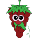 download Red Grapes clipart image with 0 hue color