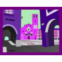 download Piazza Della Vittoria Lodi Italia clipart image with 270 hue color