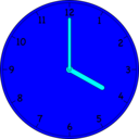 download Clock clipart image with 180 hue color