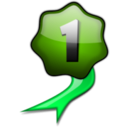 download Glossy No 1 Ribbon clipart image with 90 hue color