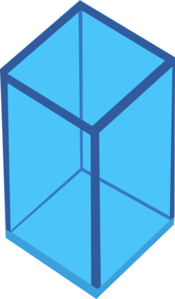 Cyan Transparent Cube