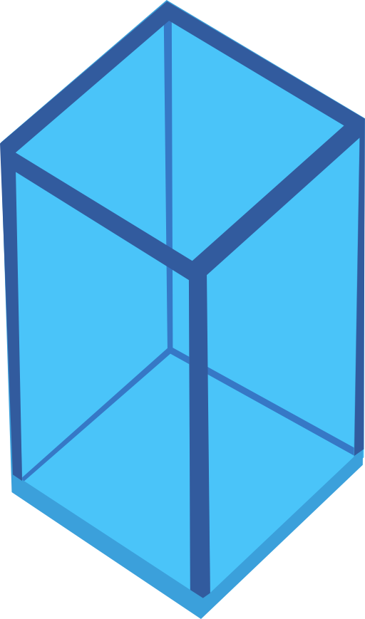 Cyan Transparent Cube