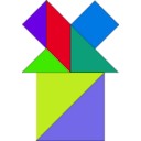 download Tangram clipart image with 45 hue color