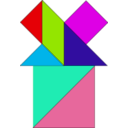 download Tangram clipart image with 135 hue color