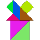 download Tangram clipart image with 270 hue color