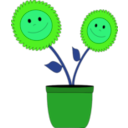 download Smiley Sun Flowers clipart image with 90 hue color