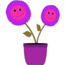 download Smiley Sun Flowers clipart image with 270 hue color