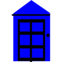 download Beach Hut clipart image with 180 hue color