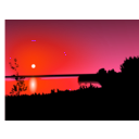 download Sunset clipart image with 315 hue color