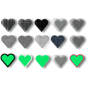 download 15 Hearts clipart image with 135 hue color