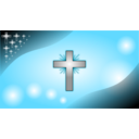 download Iceblue Glowing Cross Wallpaper clipart image with 315 hue color