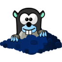 download Cartoon Mole clipart image with 180 hue color