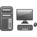 download Computer Workstation clipart image with 135 hue color