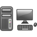 download Computer Workstation clipart image with 315 hue color