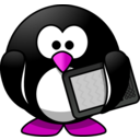 download Modern Penguin clipart image with 270 hue color