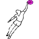 download Basketball Player clipart image with 270 hue color