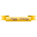 download Happy Holidays Ribbon clipart image with 45 hue color