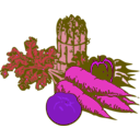 download Vegetables clipart image with 270 hue color