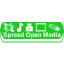 download Spreading Open Media 180x60 clipart image with 270 hue color