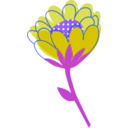 download Blue Flower Vector clipart image with 225 hue color
