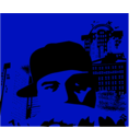 download Self Pop Art Portrait clipart image with 225 hue color