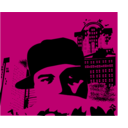 download Self Pop Art Portrait clipart image with 315 hue color