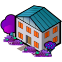 download Iso City Grey House 4 clipart image with 180 hue color