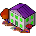 download Iso City Grey House 4 clipart image with 270 hue color