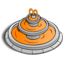 download Rpg Map Symbols Fountain clipart image with 180 hue color